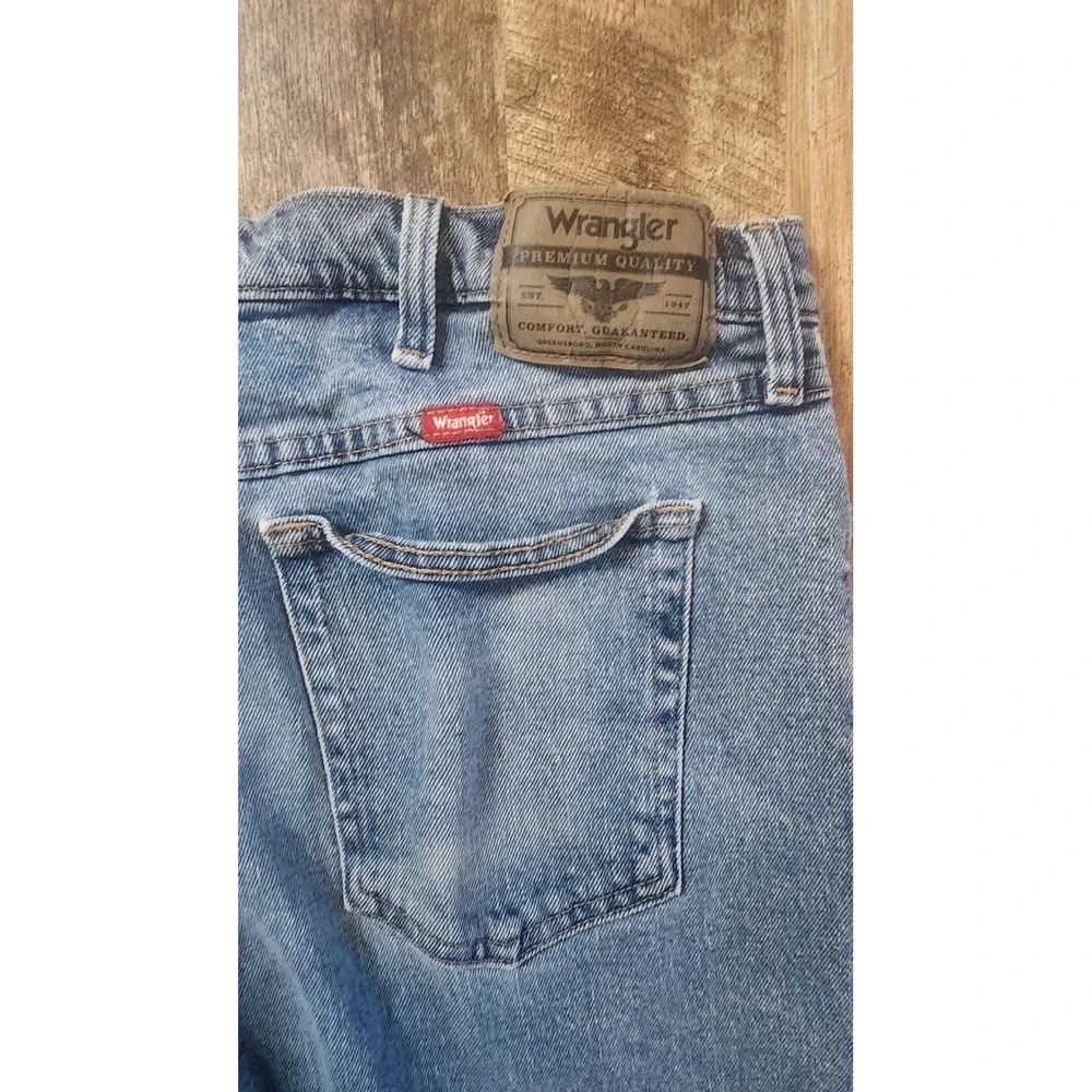 Wrangler Premium Quality Mens Straight Leg Jeans Light‎ Wash 38x29 1096FXVDB